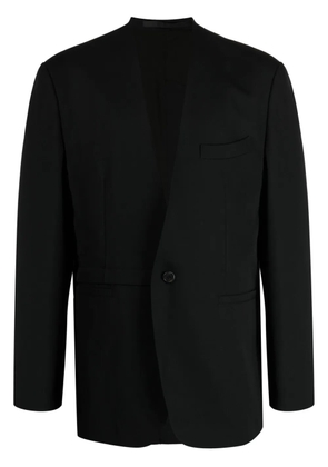 SONGZIO asymmetric collarless blazer - Black