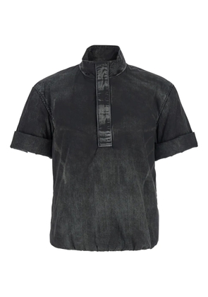 Diesel high-neck denim shirt - Black