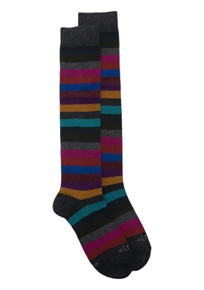 Altea striped print mid-length socks - Grey