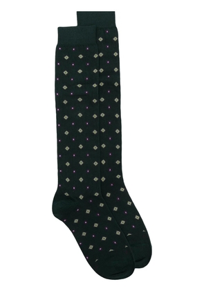 Altea geometric print mid-length socks - Green