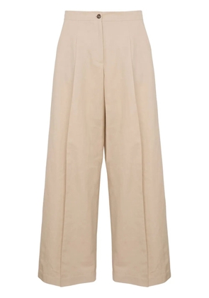 Yves Salomon pressed-crease trousers - Neutrals