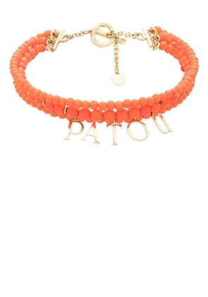 Patou Pop Peals logo-charm necklace - Orange