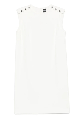 BOSS buttoned-shoulders mini dress - White