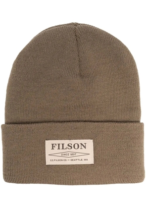 Filson logo-patch knit hat - Neutrals