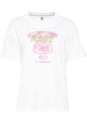 AAPE BY *A BATHING APE® embroidered logo T-shirt - White