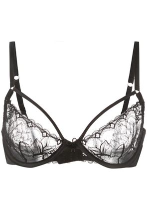 Fleur Du Mal Gardenia lace demi bra - Black