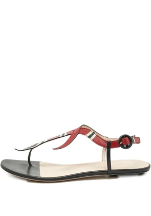 Gucci Pre-Owned Yoko kingsnake sandals - Red