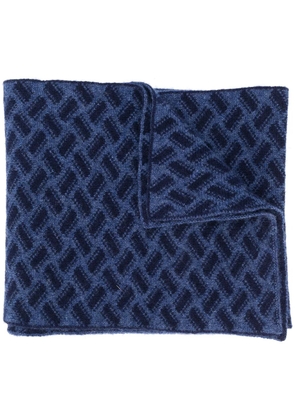 Drumohr Razor Blade knitted scarf - Blue