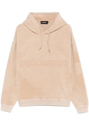 DSQUARED2 logo cotton hoodie - Neutrals
