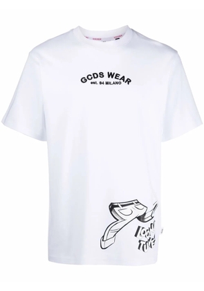 GCDS logo crew-neck T-shirt - White