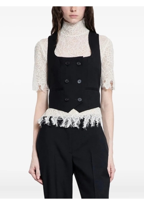 Alexander McQueen double-breasted waistcoat - Black
