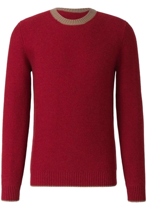 Luigi Borrelli contrasting-trim sweater - Red