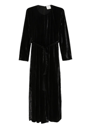 Forte Forte pleated velvet maxi dress - Black