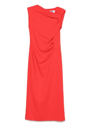 MSGM asymmetric midi dress - Red