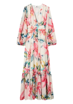TWINSET floral-print maxi dress - White