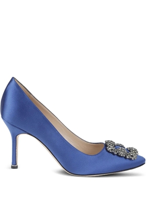 Manolo Blahnik 90mm crystal-embellished pumps - Blue