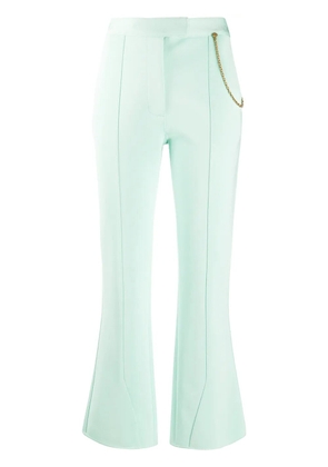 Givenchy chain-detail flared trousers - Green