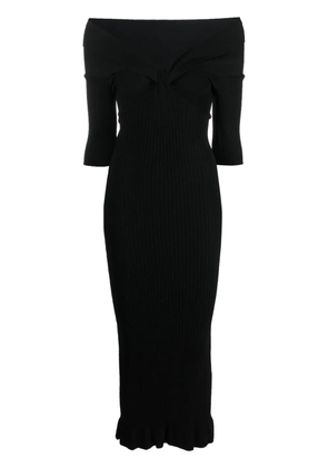 Philosophy Di Lorenzo Serafini ribbed-knit midi dress - Black