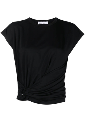 Rabanne side-wrap T-shirt - Black