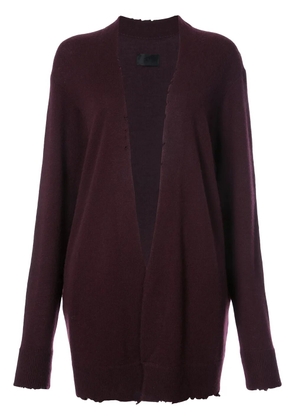 RTA long Serge cardigan - Red