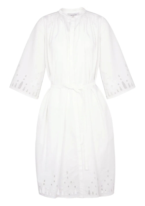 Yves Salomon pleated midi dress - White