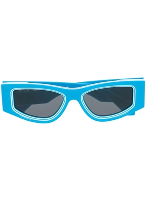 Off-White Eyewear logo-print sunglasses - Blue