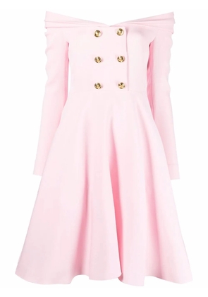 Giambattista Valli off-shoulder button-detail dress - Pink