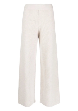 Fabiana Filippi ribbed-knit straight-leg trousers - Neutrals