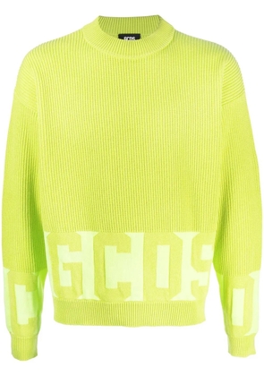 GCDS intarsia-knit logo jumper - Green