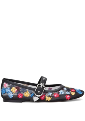 3.1 Phillip Lim ID Flowerworks mesh ballerina shoes - Black