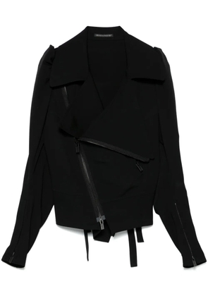 Yohji Yamamoto wool biker jacket - Black