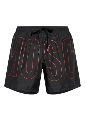 Moschino logo beachwear - Black