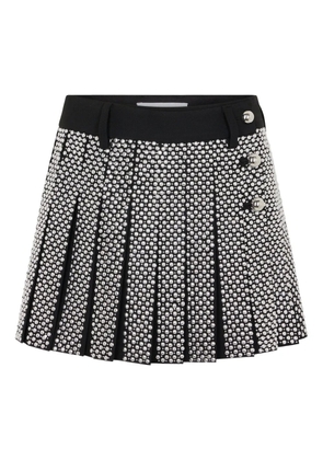 Rabanne embroidered grain de poudre mini skirt - Black