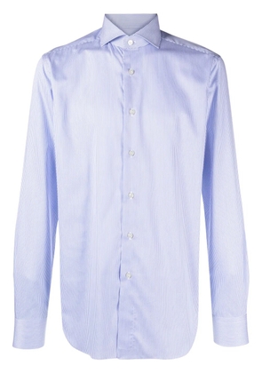 Xacus pinstriped cotton shirt - Blue