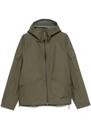 C.P. Company logo-patch hooded jacket - Green