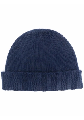 Drumohr knitted cashmere beanie - Blue