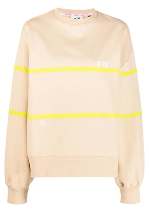 GCDS logo-print cotton sweatshirt - Neutrals
