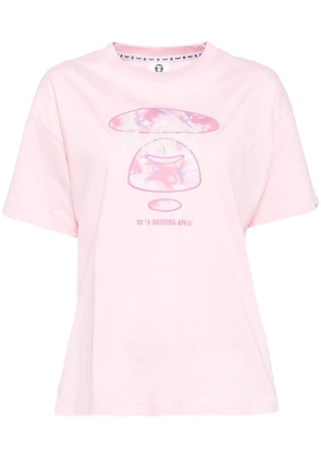 AAPE BY *A BATHING APE® embroidered logo T-shirt - Pink