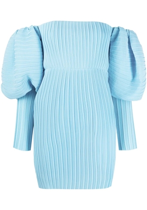 Solace London Skye pleated minidress - Blue
