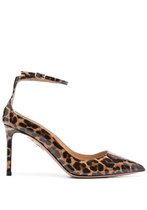 Aquazzura mid-heel leopard-print pumps - Brown