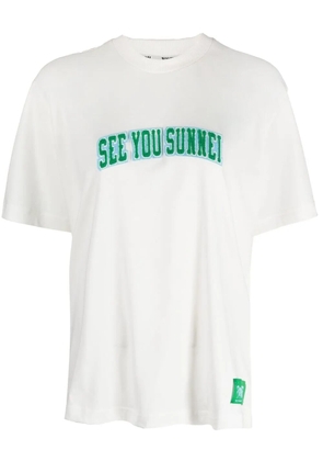 Sunnei logo-patch T-shirt - White