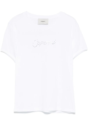 Coperni crystal embellished-logo T-shirt - White