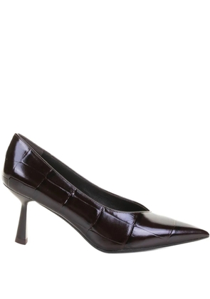 Chantal 70mm crocodile-print pumps - Brown