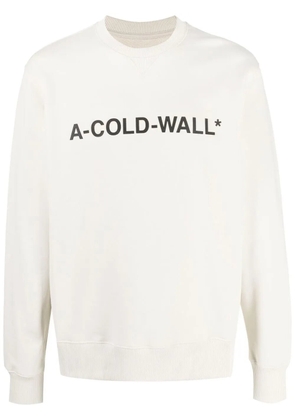A-COLD-WALL* logo-print cotton sweatshirt - Neutrals