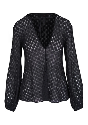 Missoni patterned-jacquard blouse - Black
