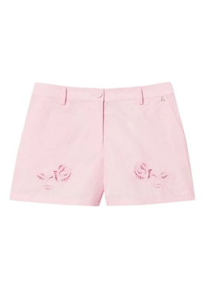 TWINSET floral-embroidered short - Pink