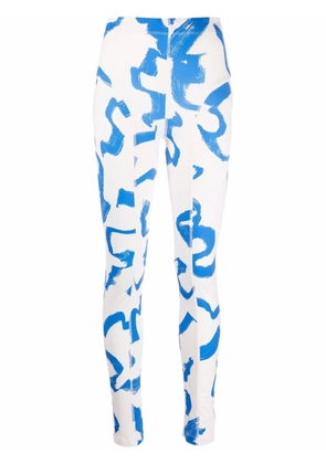 REMAIN paint-splatter leggings - White