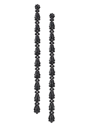 Simone Rocha long beaded drop earrings - Black