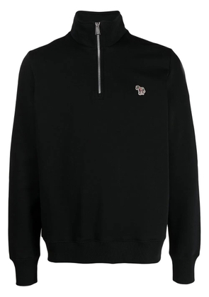 PS Paul Smith logo-embroidered funnel neck sweatshirt - Black