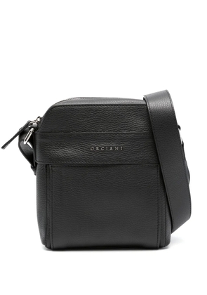 Orciani mini Micron leather messenger bag - Black